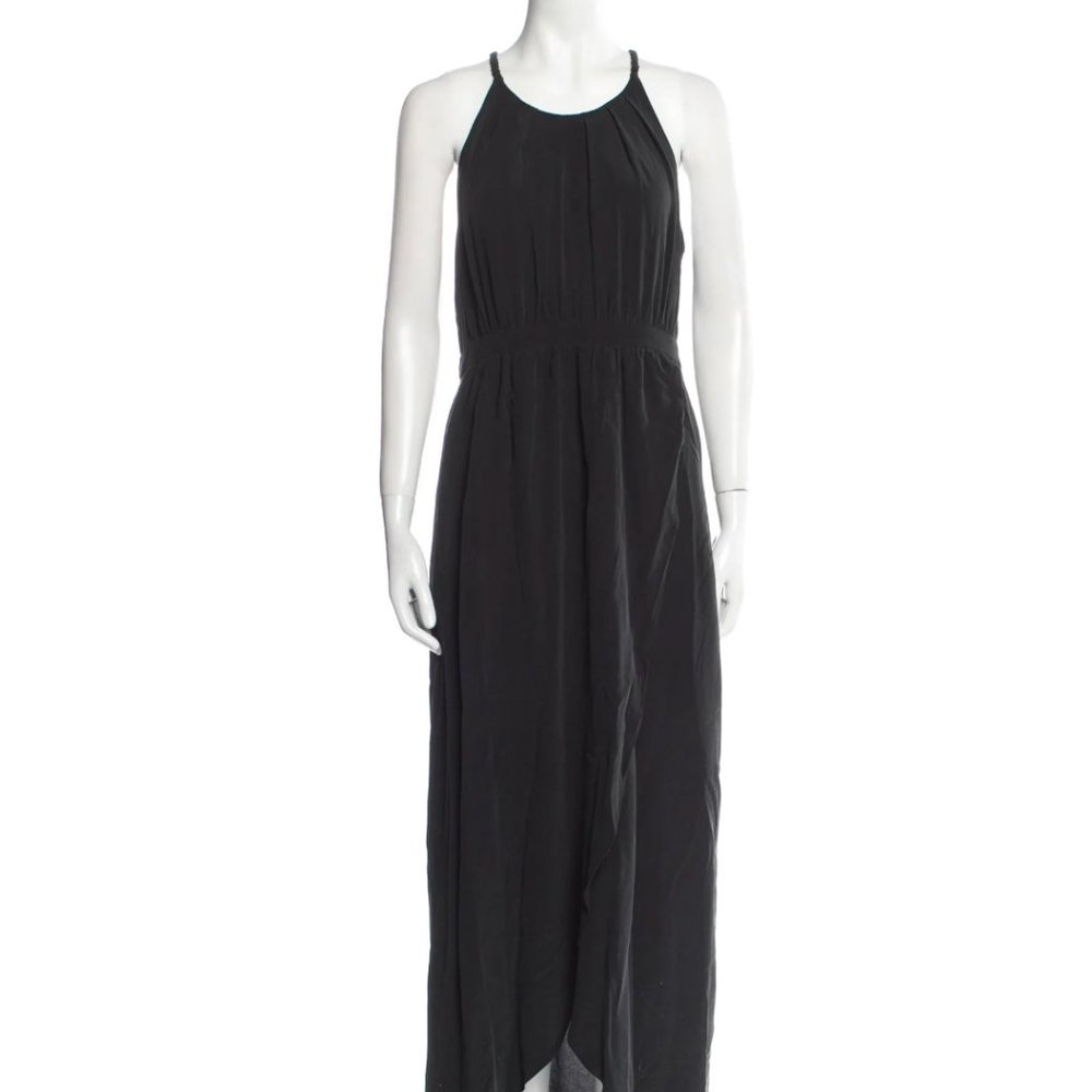JOIE Silk Long Dress Size 4 Midi Evening Gown in Black